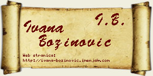 Ivana Božinović vizit kartica